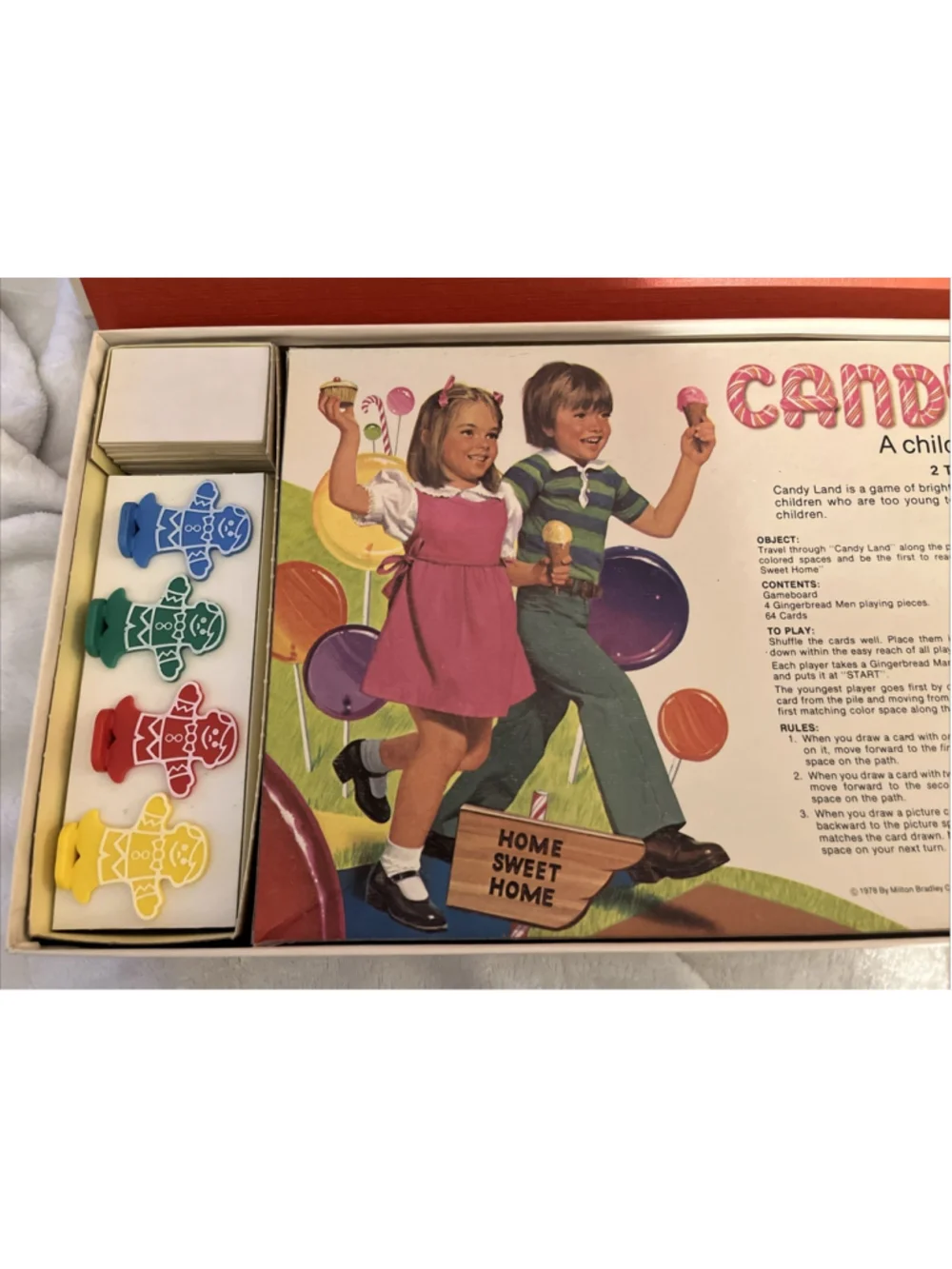 VINTAGE Candy Land 1978 COMPLETE Children's Board Game Milton Bradley 4700 USA